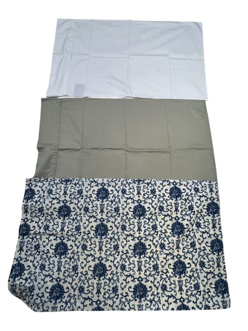 Lot Of 3 Lauren Ralph Lauren 100% Cotton Pillowcases Bedding Multicolor